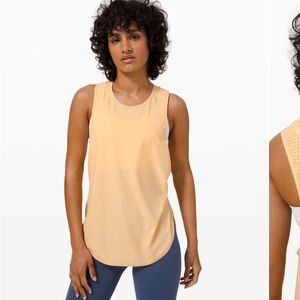 Lululemon All Run Long Tank in Peach. Size XS/0 (can fit up to small bust sz 4)